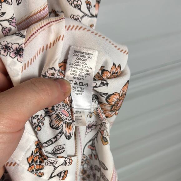 Maurices Flutter Sleeve Blouse in White and Pink - Picture 7 of 8